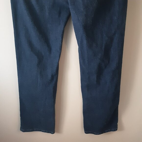 L.L. Bean Men's Straight Leg Dark-Wash Jeans Size 36x32 - Picture 8 of 11